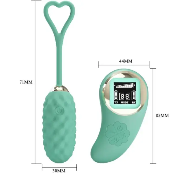 Pretty Love - Huevo vibrador control remoto verde con 10 patrones de vibración - Imagen 5