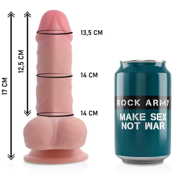 Rockarmy - Arnes + Dual Density Panzer Dildo Realista 17 cm - 4.46 cm - Imagen 3