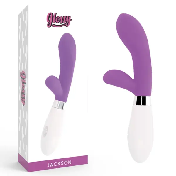 Glossy - Vibrador rabbit lila con 10 funciones