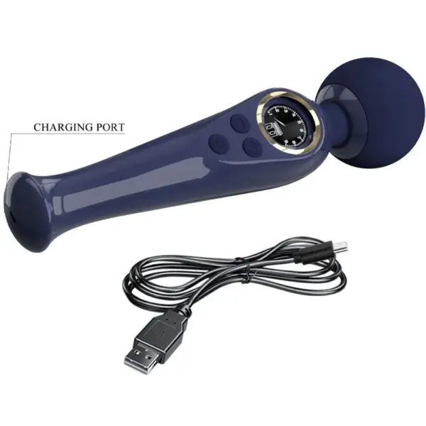 Pretty Love - Vibrador Wand Azul Skyler - Imagen 6