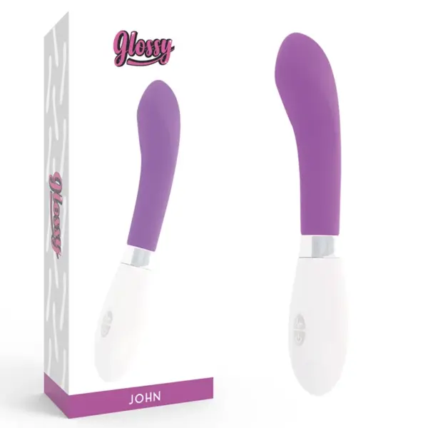 GLOSSY - Vibrador Lila John con Curva Natural