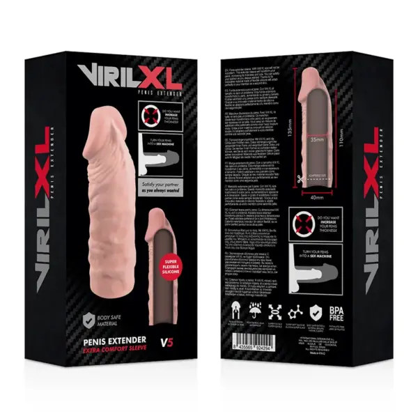 VIRILXL - Extensión de Pene Liquid Silicone V5 Natural - Imagen 9