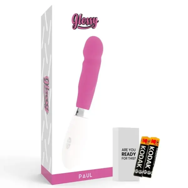 GLOSSY - Vibrador Rosa Paul Realista para Placer Personal - Imagen 4