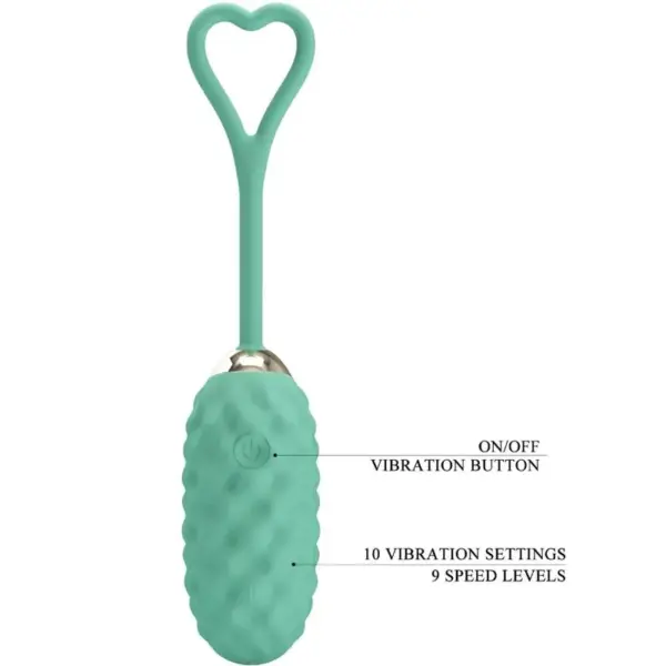 Pretty Love - Huevo vibrador control remoto verde con 10 patrones de vibración - Imagen 6