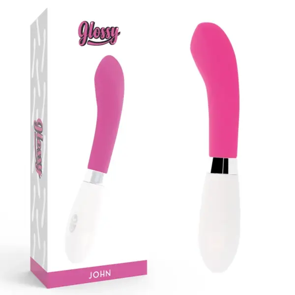 GLOSSY - Vibrador Rosa John con Curvas Naturales