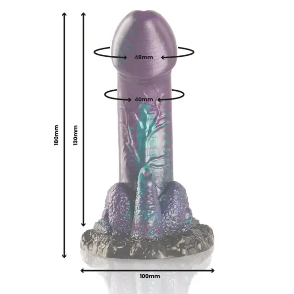 EPIC - Basilisk Dildo Doble Placer Escamoso Tamaño Pequeño - Imagen 3