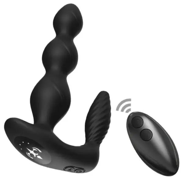 ARMONY - Vibrador y Plug Anal Negro con Control Remoto