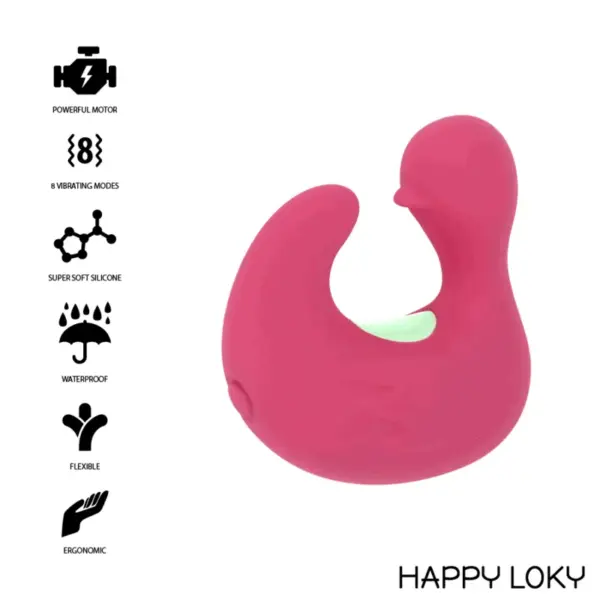 Happy Loky - Dedal pato estimulador de silicona recargable Ducky - Imagen 2