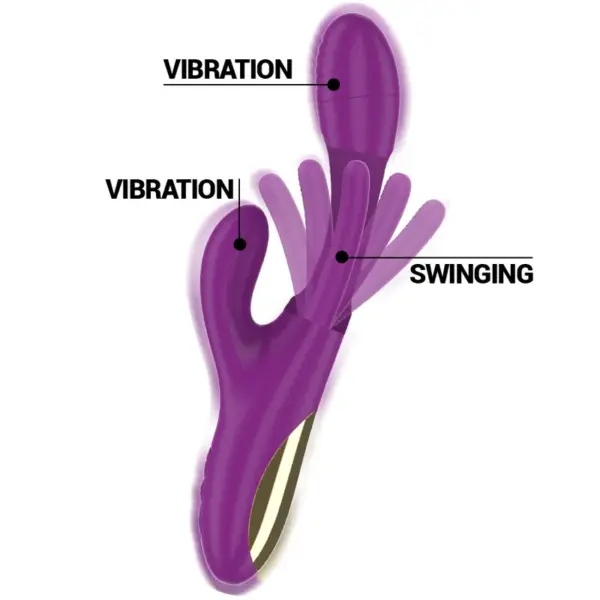 INTENSE - Vibrador multifunción Apolo con lengua oscilante morado - Imagen 4