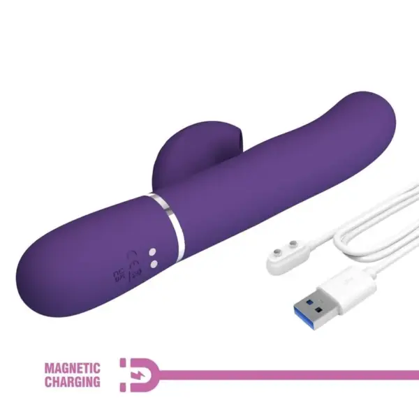 Pretty Love - Vibrador rabbit con licking morado - Imagen 10