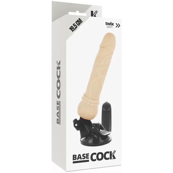 BASECOCK - Vibrador realístico control remoto natural 19.5 cm - 4 cm - Imagen 5