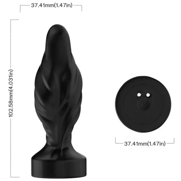 ARMONY - Vibrador y Plug Anal Control Remoto Negro - Imagen 4