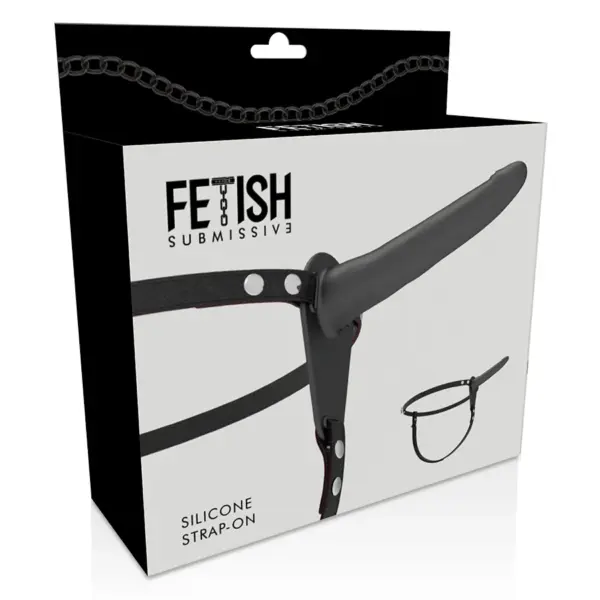 Fetish Submissive Harness - Arnés de Silicona Negro 15 cm - Imagen 4