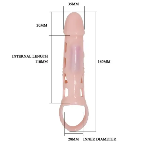 Pretty Love - Harrison Funda Extensora Pene con Vibración y Strap 13.5 cm - Imagen 7