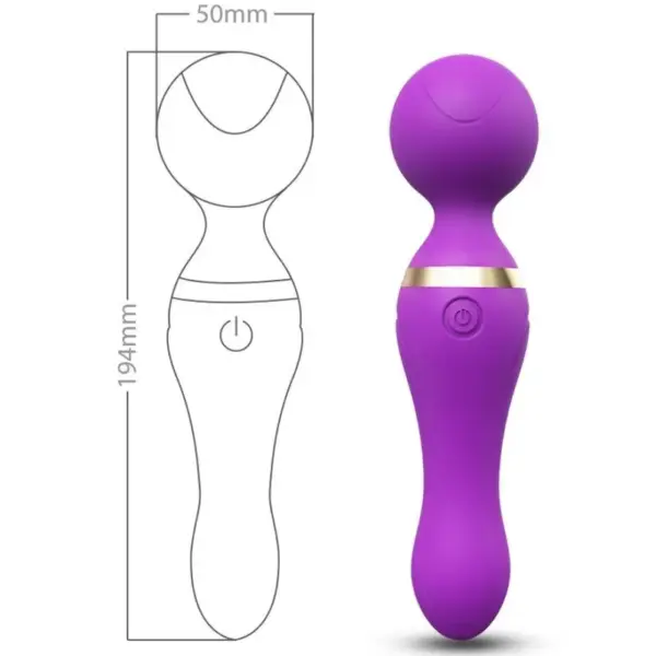 ARMONY - Masajeador & Vibrador Cabeza Flexible Violeta - Imagen 2