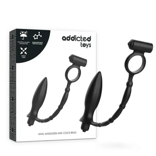 ADDICTED TOYS - Plug Anal con Anillo Vibrador para Placer Intenso