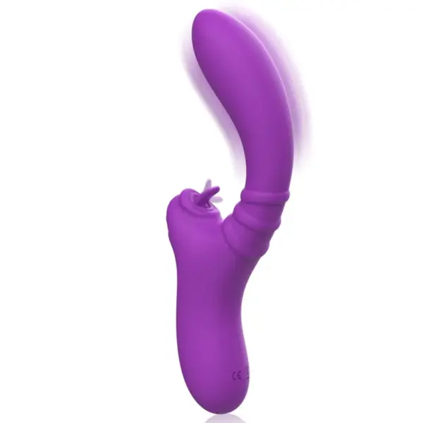 Intense - Vibrador flexible con lengua morado - Imagen 3