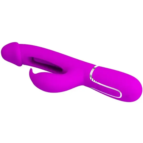 Pretty Love - Vibrador rabbit 3 en 1 multifunción con lengua fucsia - Imagen 5