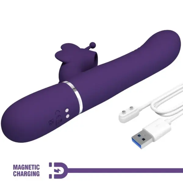 Pretty Love - Vibrador rabbit con licking morado - Imagen 9