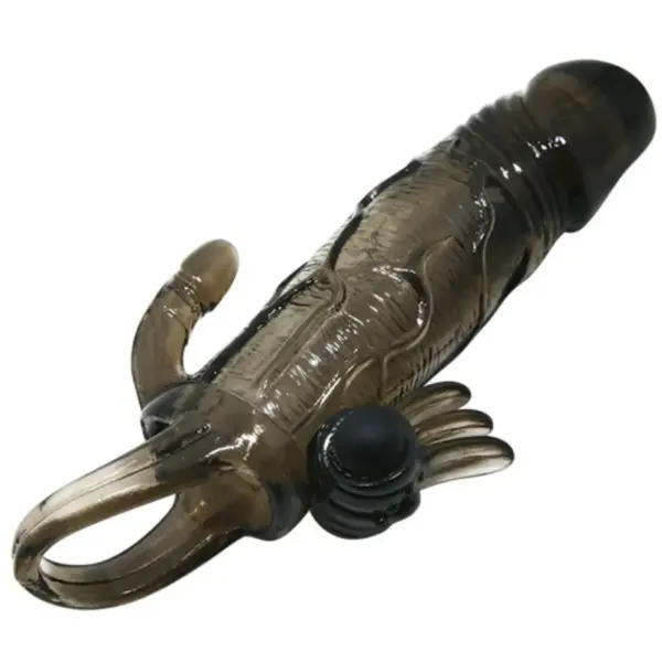 Brave Man - Funda Pene Anal y Clítoris Vibrador 16.5 cm Negro - Imagen 5