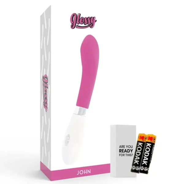 GLOSSY - Vibrador Rosa John con Curvas Naturales - Imagen 5