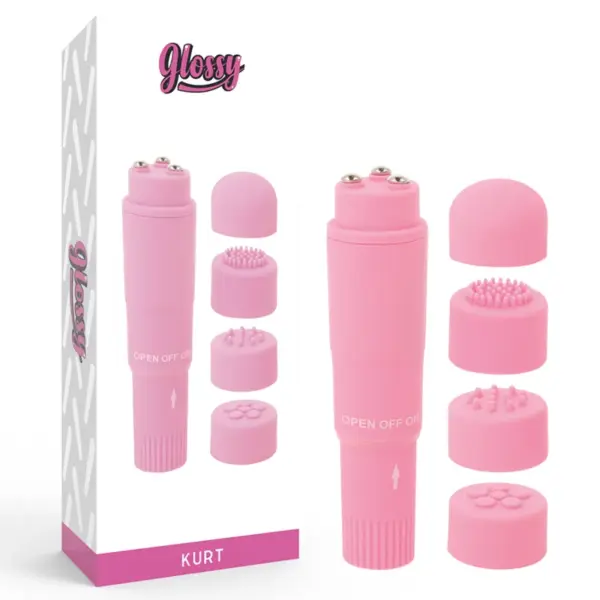 GLOSSY - Pocket Kurt Masajeador Rosa para el Placer Personal