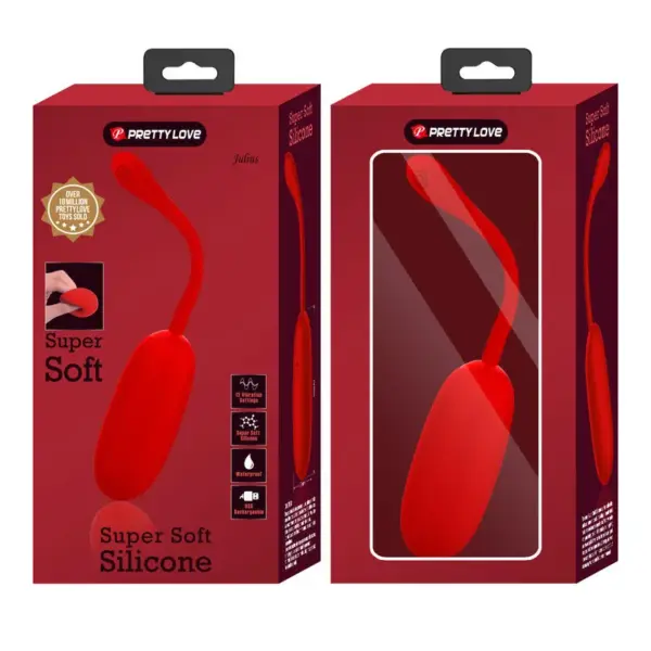 Pretty Love - Huevo Vibrador Impermeable y Recargable Rojo - Imagen 9