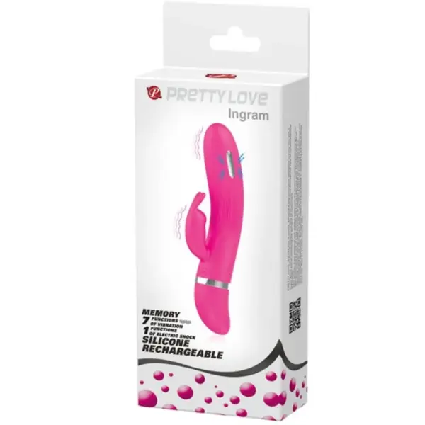 Pretty Love - Vibrador rabbit con electroestimulación morado - Imagen 9