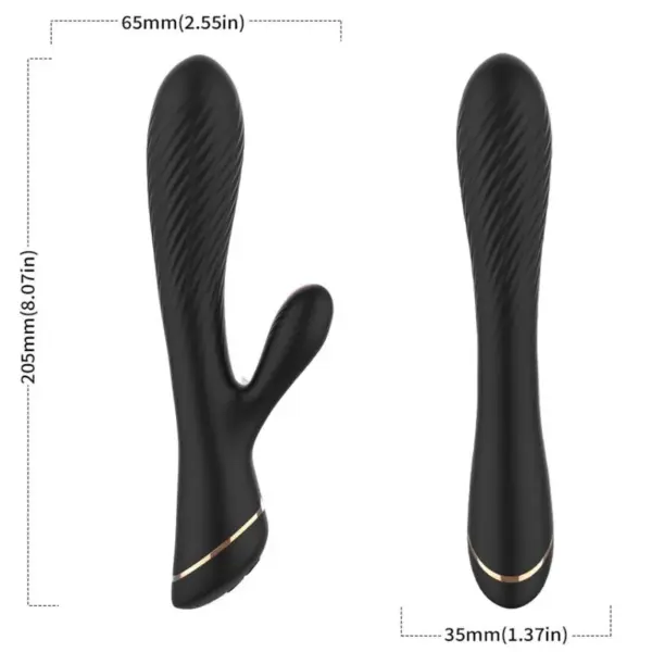 ARMONY - Vibrador Rabbit Silicona Negro - Imagen 3