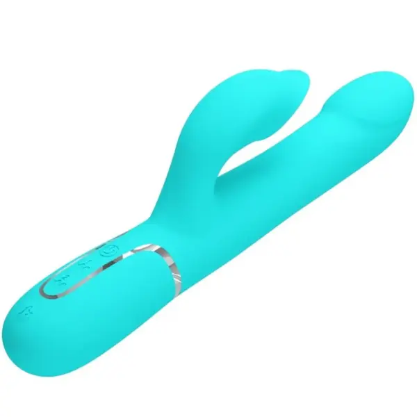 Pretty Love - Vibrador Rabbit Perlas Verde Agua - Imagen 3