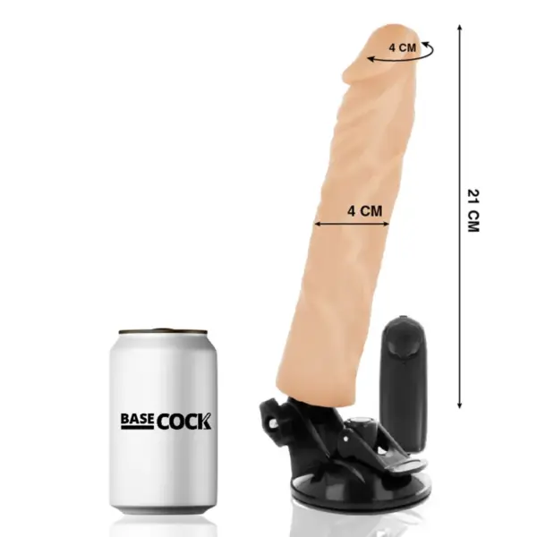 BASECOCK - Vibrador realista control remoto 21 cm - Imagen 2