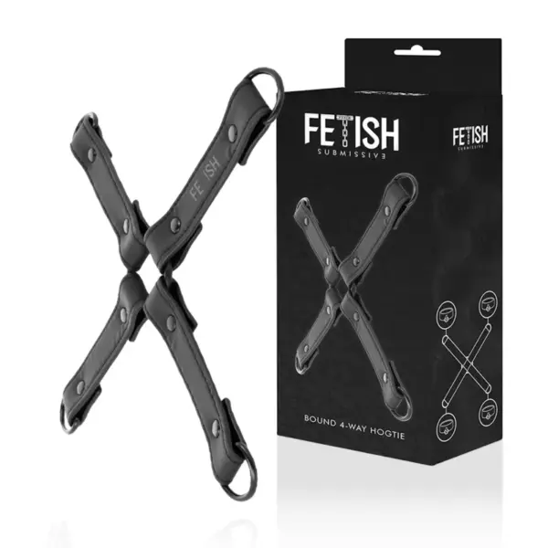 Fetish Submissive - Unión Esposas Cuero Vegano para Bondage