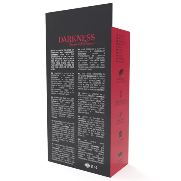 DARKNESS - Esposas Ajustables Tobillos de Piel Sintética Negra - Imagen 8