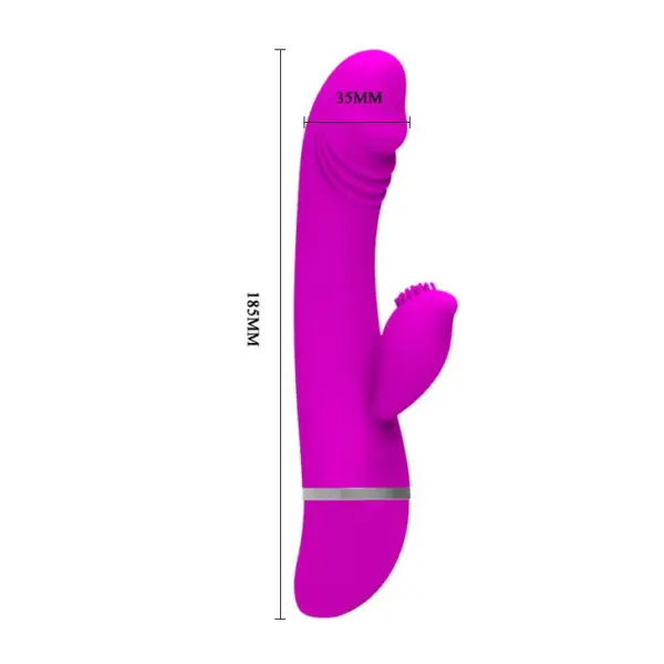 Pretty Love - Vibrador rabbit con licking morado - Imagen 5