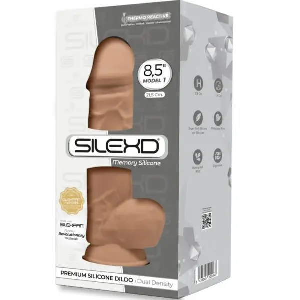 SILEXD - Modelo 1 Pene Realístico Silicona Premium Silexpan Caramelo 21.5 cm - Imagen 3