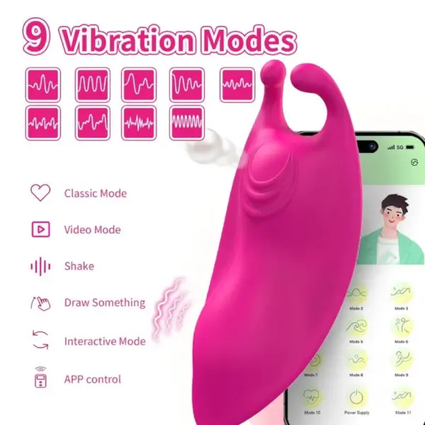 ARMONY - Honeybee Panties Vibrador Punto G Fucsia con App Gratuita - Imagen 4