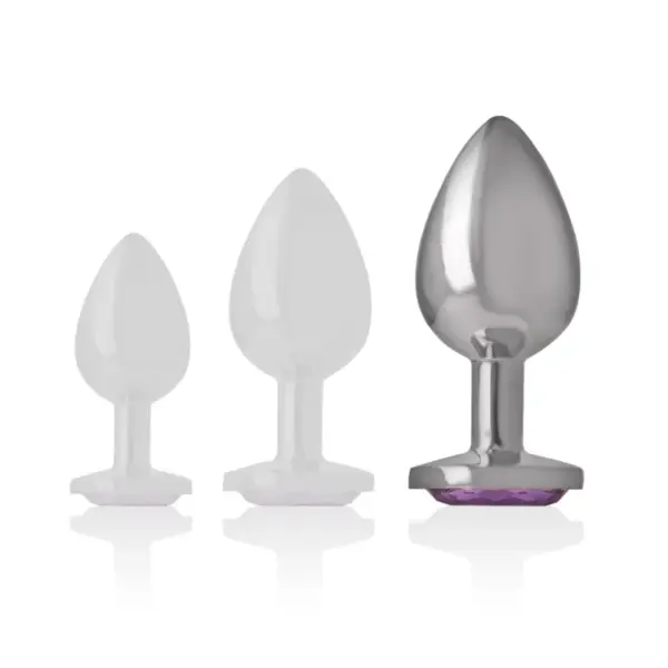 INTENSE - Plug Anal Metal Aluminio con Cristal Violeta Talla L - Imagen 6