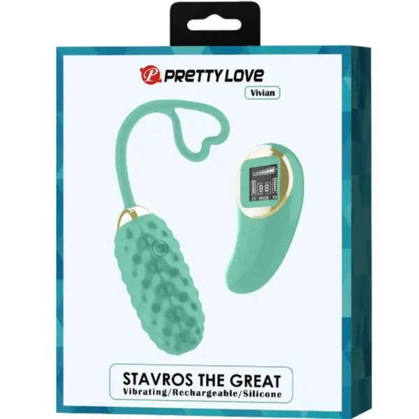 Pretty Love - Huevo vibrador control remoto verde con 10 patrones de vibración - Imagen 9