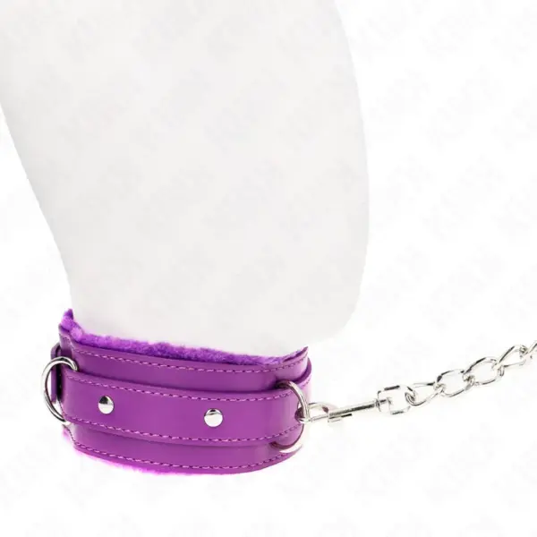 KINK - Collar con correa morado ajustable 65 cm para BDSM - Imagen 3