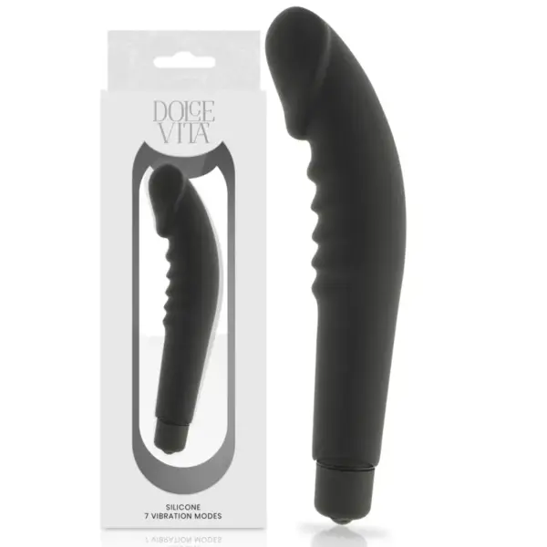 Dolce Vita - Vibrador Realistic Pleasure de Silicona Negro