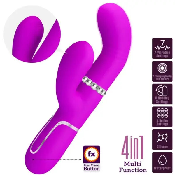 Pretty Love - Vibrador punto G multifunción fucsia - Imagen 3