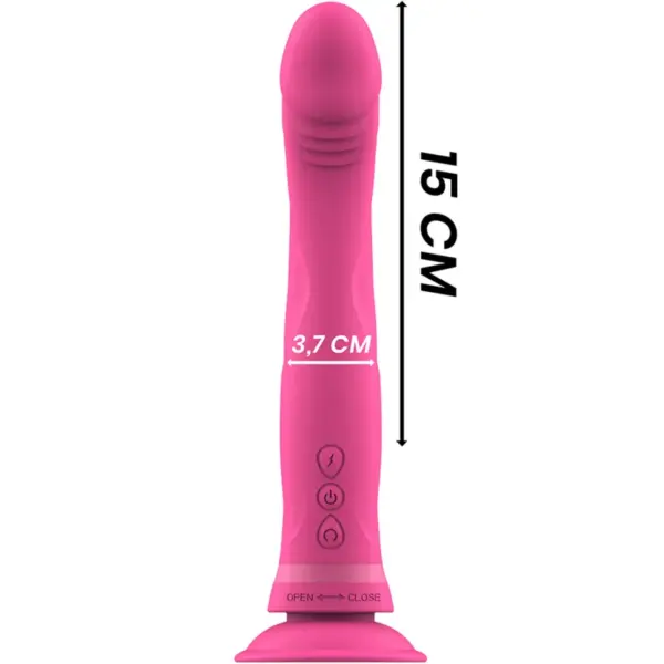 Intense - Michelangelo Dildo Vibrador Silicona Rosa - Imagen 5