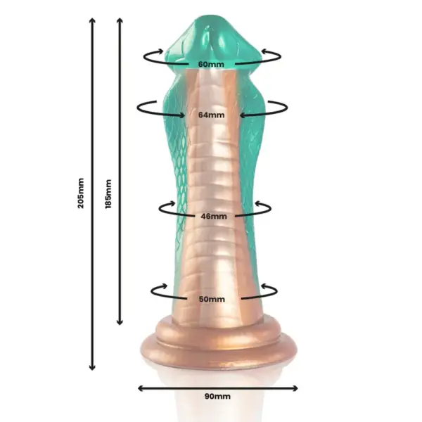 EPIC CYBERSILICOCK - Python Dildo Cobra Verde para Placer Épico - Imagen 3