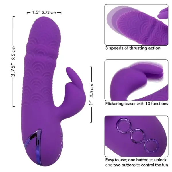 CalExotics - Vibrador Rabbit Morado Manhattan Beach Marvel - Imagen 7