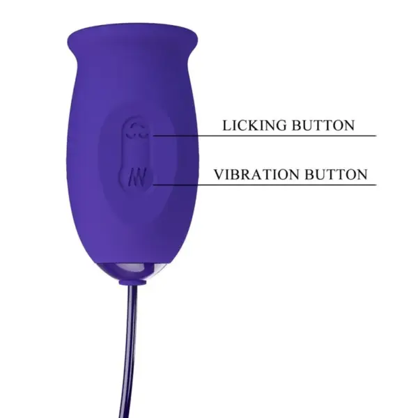 Pretty Love - Vibrador rabbit con licking morado - Imagen 5