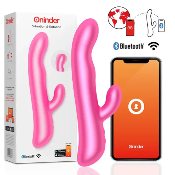 ONINDER - Vibrador Conejo con Vibración y Rotación Rosa - Imagen 2