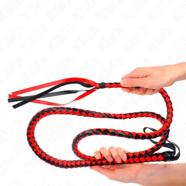 KINK - Látigo de Serpiente Largo Rojo 210 cm para Placer y Dominación - Imagen 5