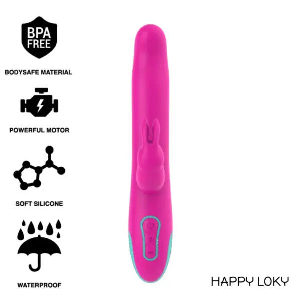 HAPPY LOKY - Vibrador Rabbit Pluto con Rotación y Tecnología Wireless