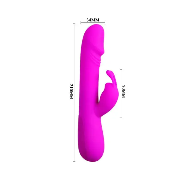 Pretty Love - Vibrador rabbit con licking morado - Imagen 5