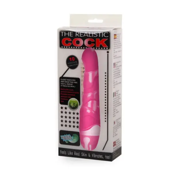 Baile - The Realistic Cock Rosa 21.8 cm - Vibrador Realista para Placer Extremo - Imagen 6